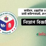 কাস্টমস এক্সাইজ ও ভ্যাট কমিশনারেট রংপুর নিয়োগ বিজ্ঞপ্তি (1)