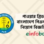 পাওয়ার গ্রিড বাংলাদেশ পিএলসি নিয়োগ বিজ্ঞপ্তি